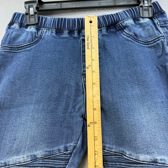 Hayden Los Angeles Denim Leggings Women's M Blue Stacked Moto Jeggings Jeans - Picture 12 of 14